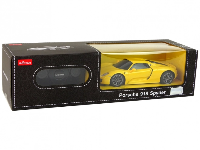 Automobil R/C Porsche 918 na dálkové ovládání Žluté 1:24