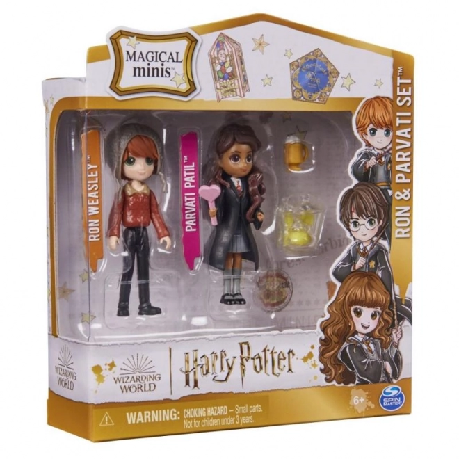 Harry Potter Ron and Parvati Figurine Set with Accessories