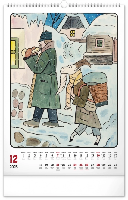 Wall Calendar Josef Lada 2025