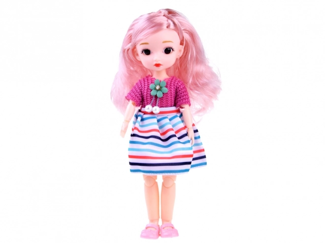 Charming Doll with Movable Limbs and Long Hair