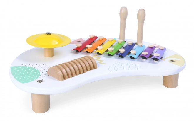 Wooden Musical Instrument Table for Toddlers