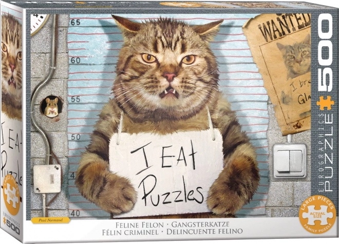 Eurographics Puzzle Cat Criminal XL 500 Pieces