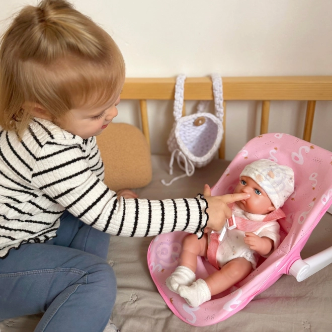 Set bambola neonata 30,5 cm con portabebé rosa
