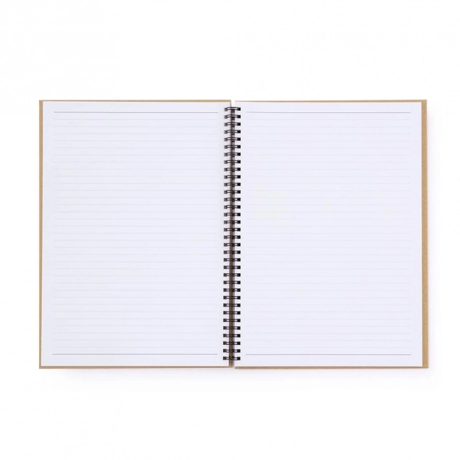 Twin Wire A4 Notebook with Kraft Design