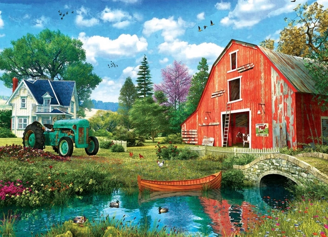 Eurographics Puzzle in Tin Box Red Barn 1000 Pieces