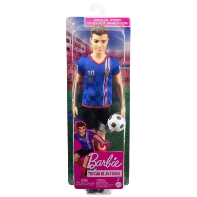 Ken Soccer Doll in Blue Jersey