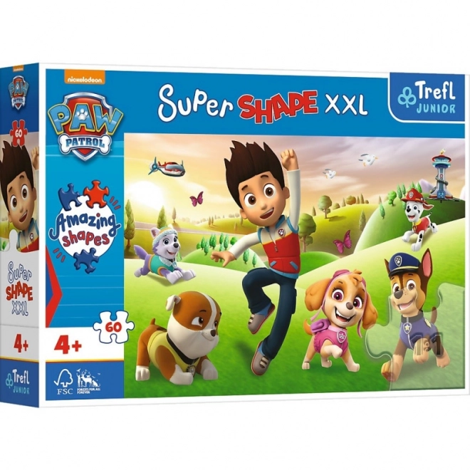 Trefl Paw Patrol Smiling Pups Super Shape XXL Puzzle 60 Pieces