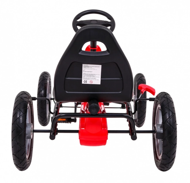 STAR pedal go-kart for children 3+ Red + adjustable seat + inflatable wheels