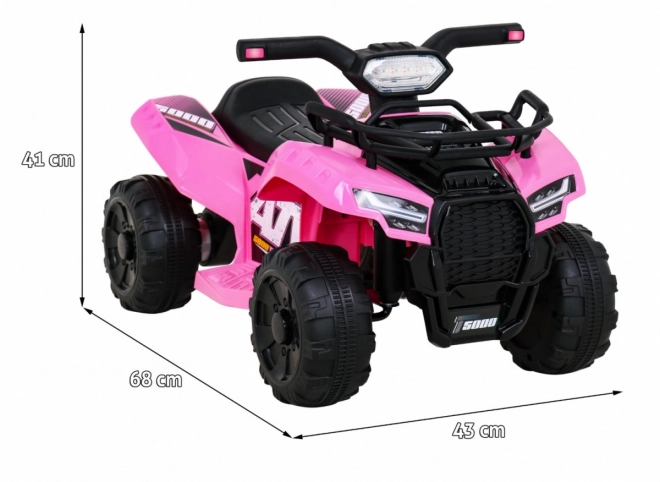 Kids' Pink Quad Ride-on with MP3 and LED Lights