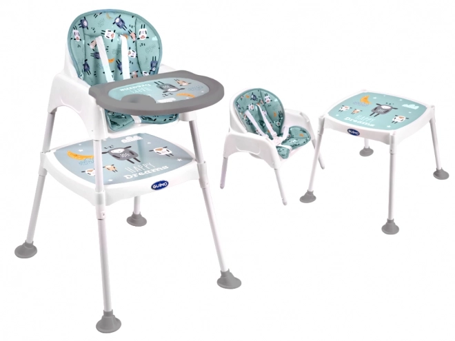 3-in-1 Green High Chair