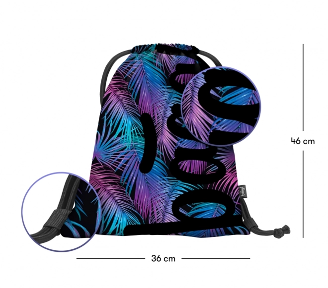 Baagl drawstring bag palm design