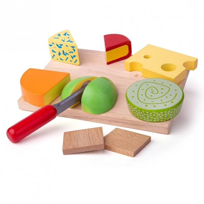 Bigjigs wooden cheese set