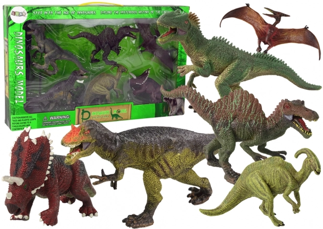 Large Dinosaur Figure Set - 6 Pieces Prehistoric Collection