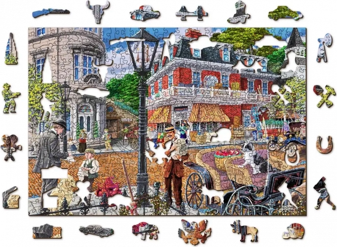 Wooden City Main Street Puzzle 2-in-1