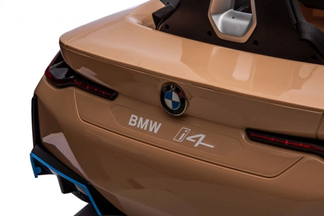 Battery-Powered Ride-On BMW i4 Gold 4x4