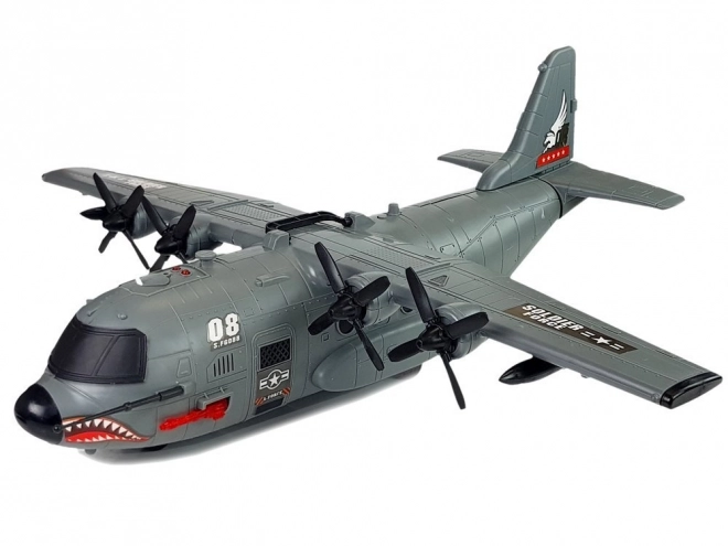 Military Toy Set with Large Aircraft and Accessories