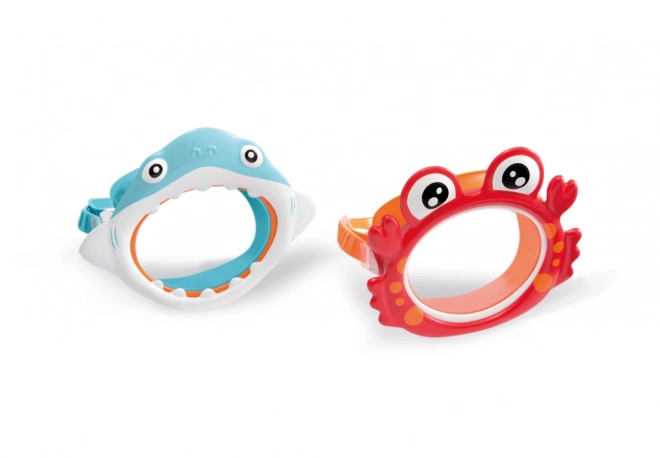 Diving Goggles for Kids with Crab and Shark Theme