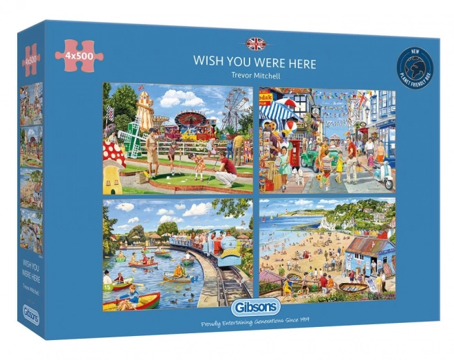 Gibsons nostalgic holiday puzzle set