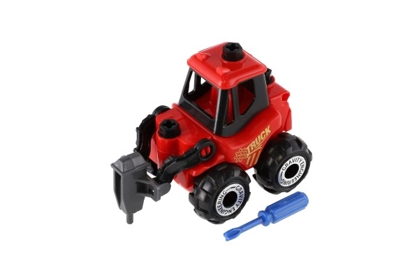 Construction Toy Vehicle with Screwdriver