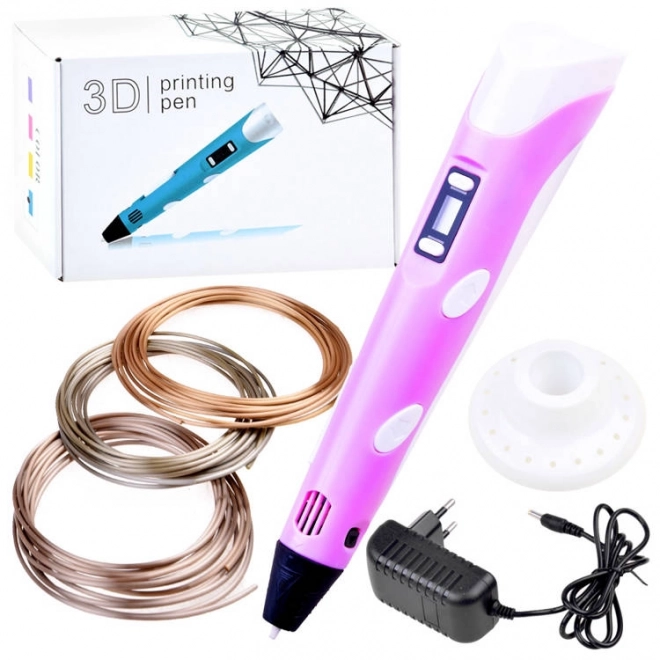 Magic 3D Pen with Filaments – pink