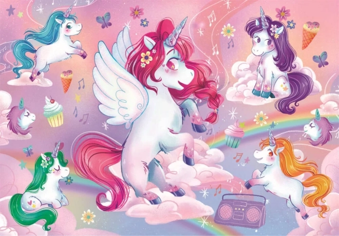 Cheerful Unicorns Maxi Puzzle