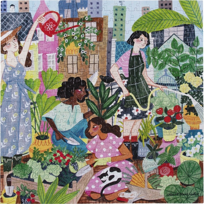 Eeboo Roof Garden Square Puzzle 500 Pieces