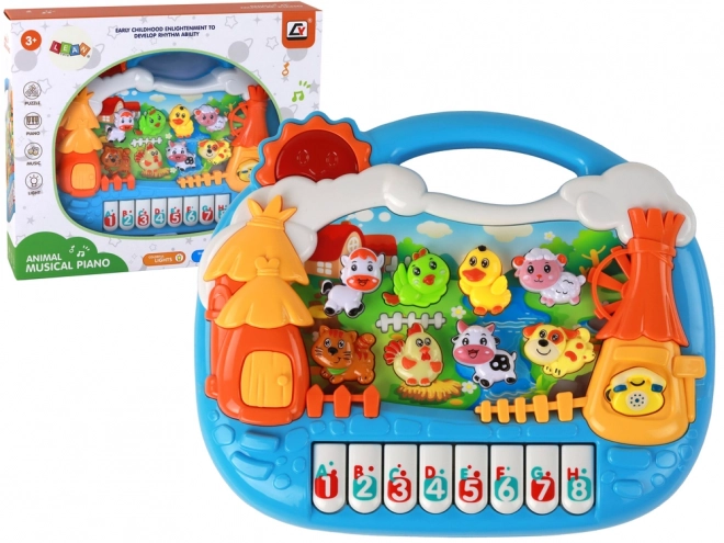 Educational Piano with Farm Animals Theme