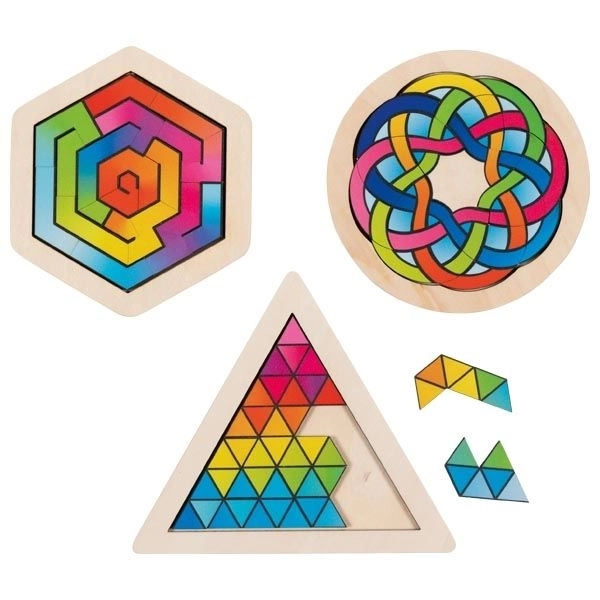 Wooden Puzzle Hexagon 18 Pieces