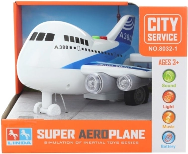 Large battery-powered airplane with light and sound