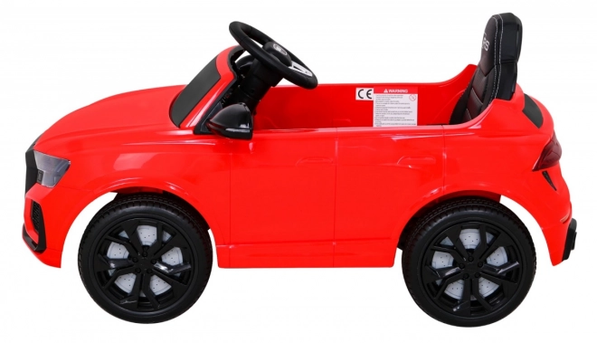 Audi RS Q8 Autobatéria + diaľkové ovládanie + pomalý štart + EVA + LED + MP3 USB – Červená