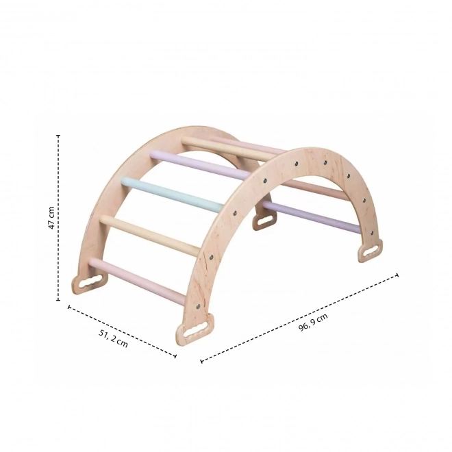 Large Natural Wood Pikler Climbing Arch