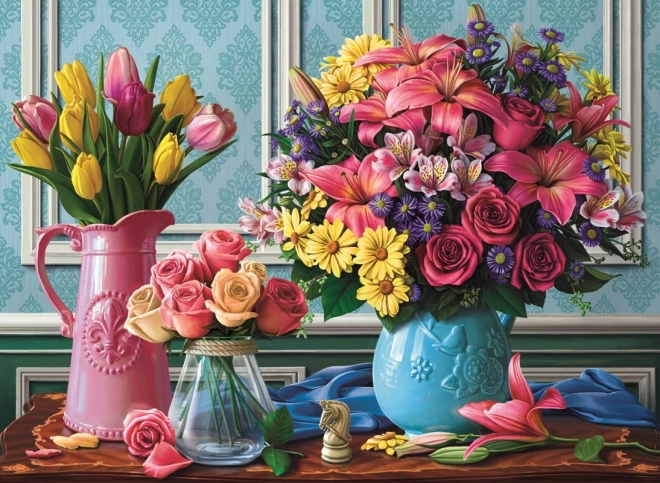 Anatolian Puzzle Vase of Flowers 1000 Pieces