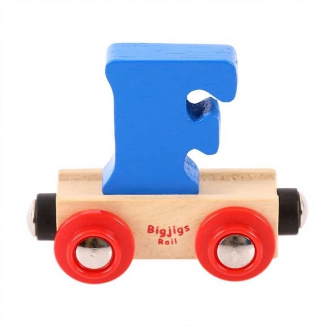 Wooden Toy Wagon Letter F