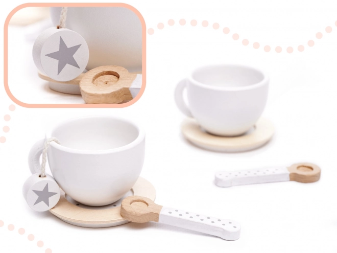 Wooden Toy Coffee Service Set for Kids