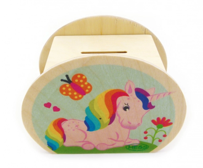 Wooden Unicorn Money Box