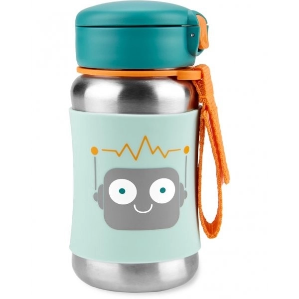 Water Bottle with Straw Spark Style Robot