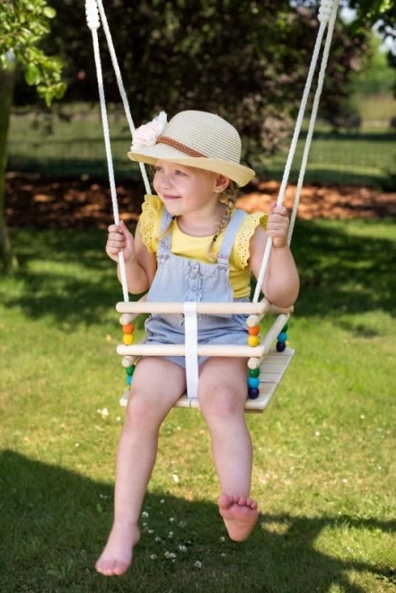 Colorful Wooden Swing for Toddlers