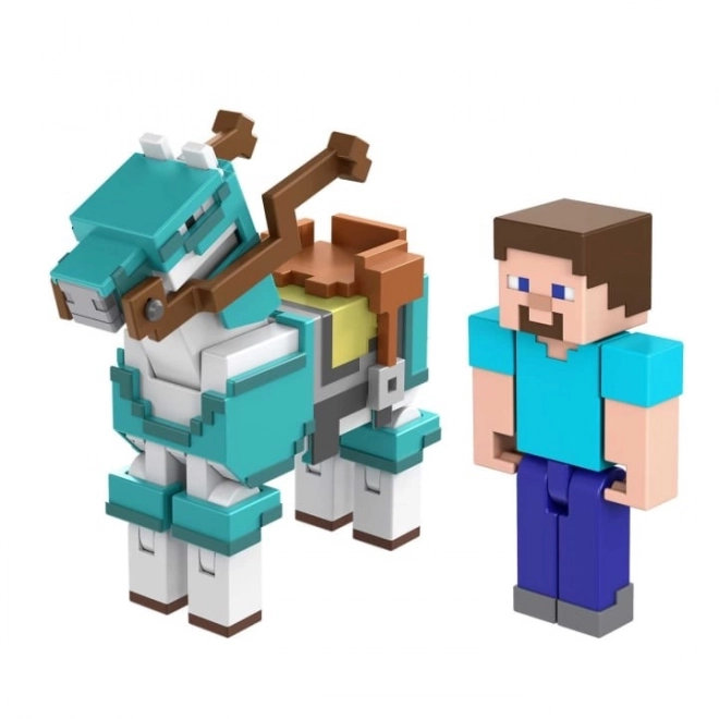 Minecraft Steve and Horse Figures Set