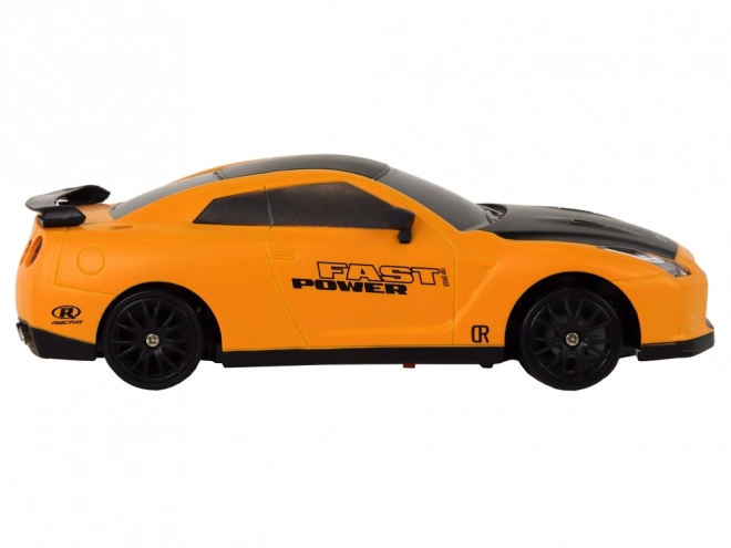 Remote controlled sports car R/C 1:24 interchangeable wheels – Yellow