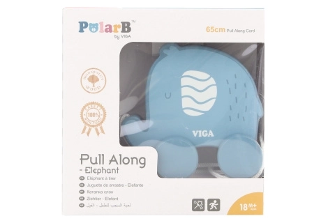 Wooden Pull-Along Elephant Toy