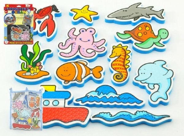 My First Ocean Animals Bath Foam Stickers Set