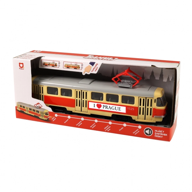 Prague Tram Toy with Czech Announcements