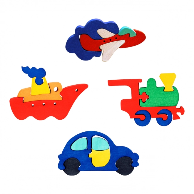 Wooden Vehicle Insert Puzzle Set