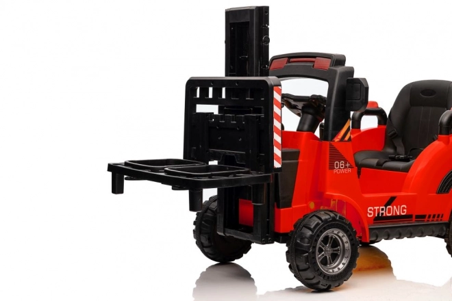 Battery-Powered Forklift Red