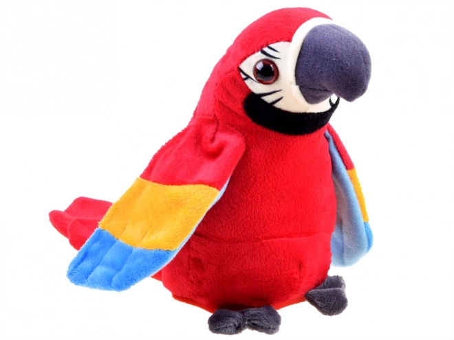 Colorful Talking Plush Parrot – red