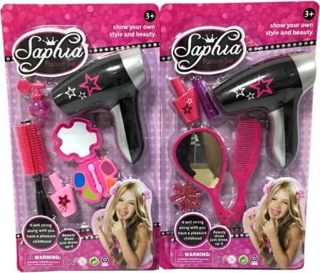 Kids’ cosmetic set with hairdryer – pretend hairdressing and makeup play