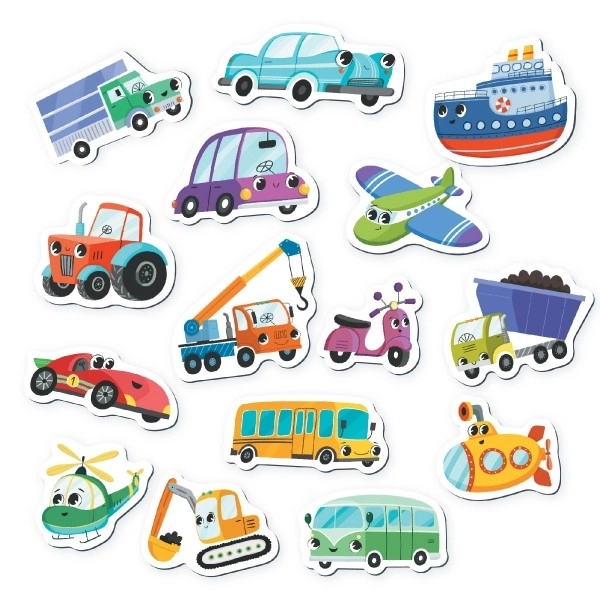 Transport Vehicles Magnet Set