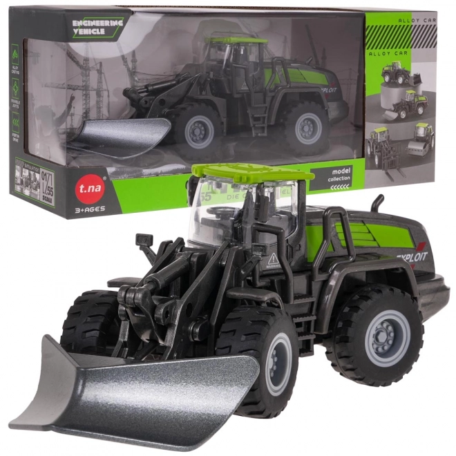 Metal Black and Green Bulldozer