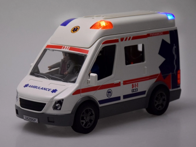 interactive ambulance play set with stretcher and sound