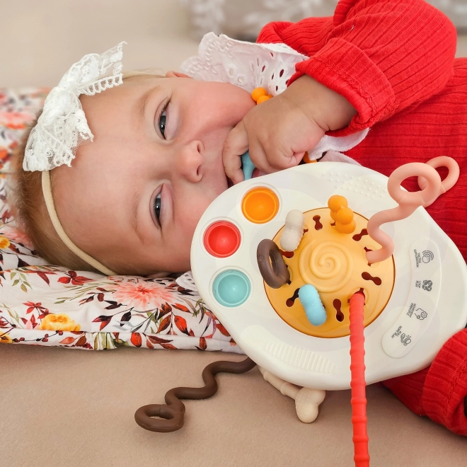 Woopie bébi Montessori szenzoros játék rágóka csörgő UFO